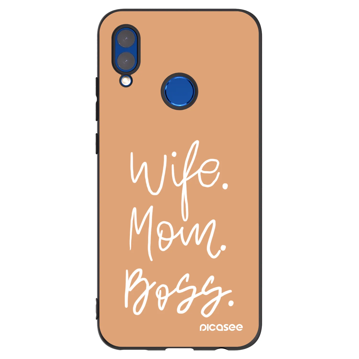 Picasee Huawei P Smart 2019 Hülle - Schwarzes Silikon - Boss Mama