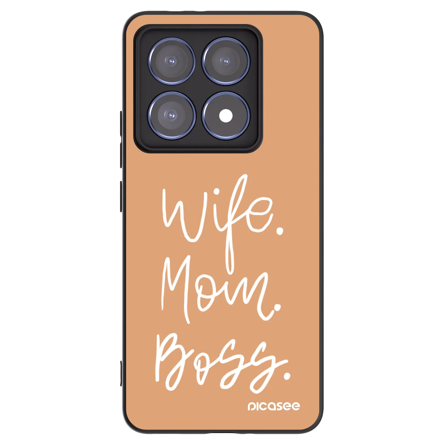 Picasee Xiaomi 14T Pro Hülle - Schwarzes Silikon - Boss Mama