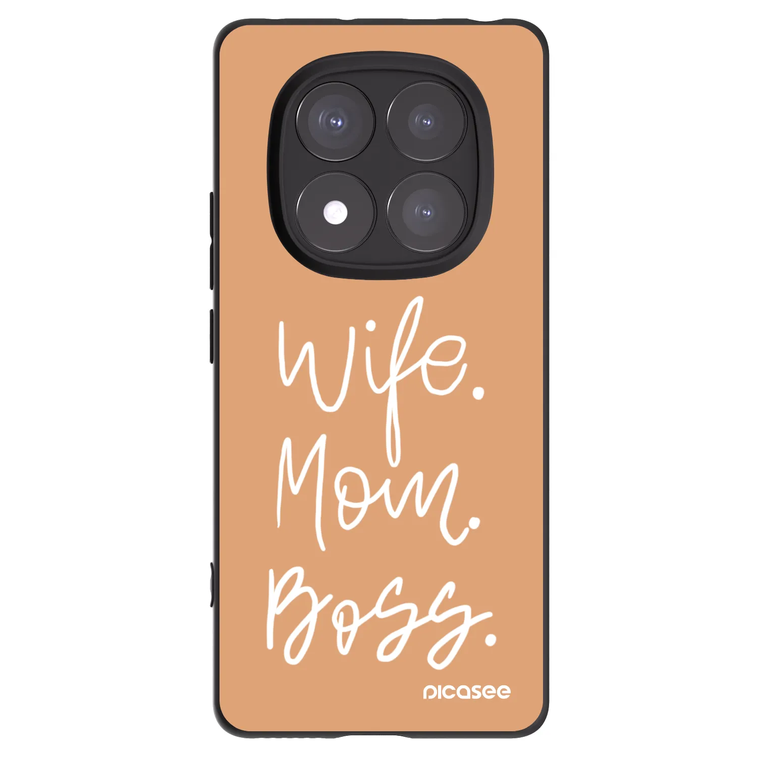 Picasee Xiaomi Redmi Note 14 Pro 5G Hülle - Schwarzes Silikon - Boss Mama