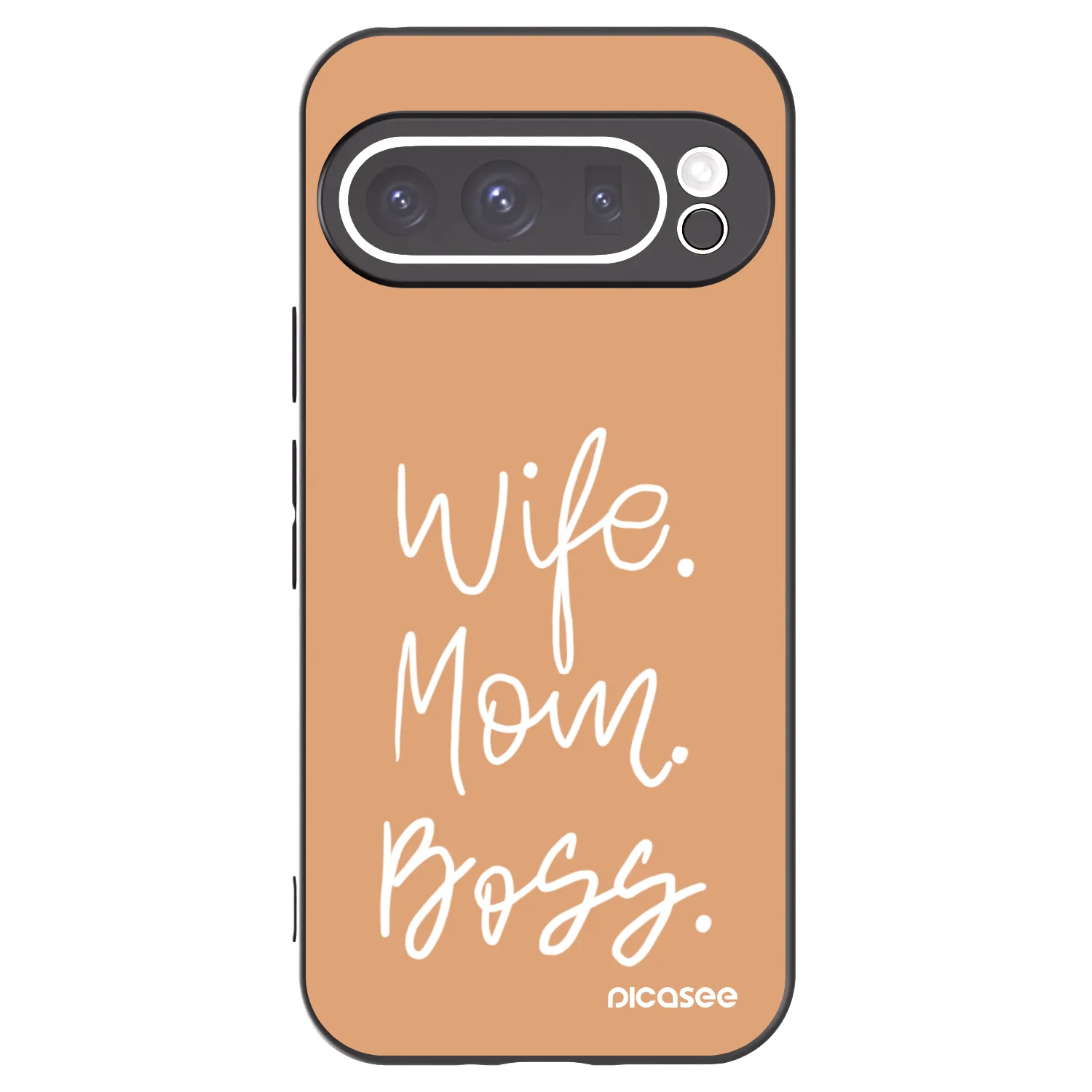 Picasee Google Pixel 9 Pro Hülle - Schwarzes Silikon - Boss Mama