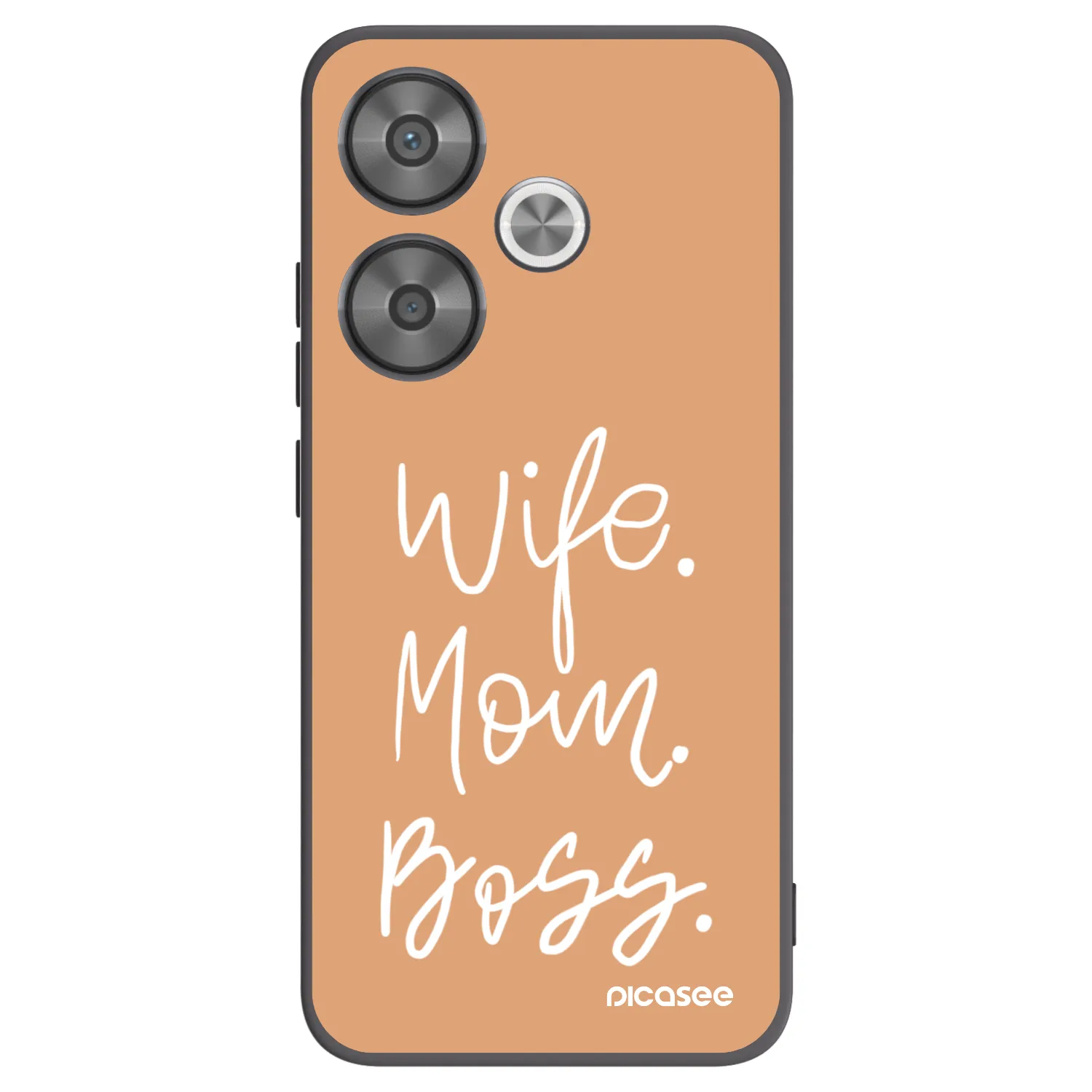 Picasee Xiaomi Poco F6 Hülle - Schwarzes Silikon - Boss Mama