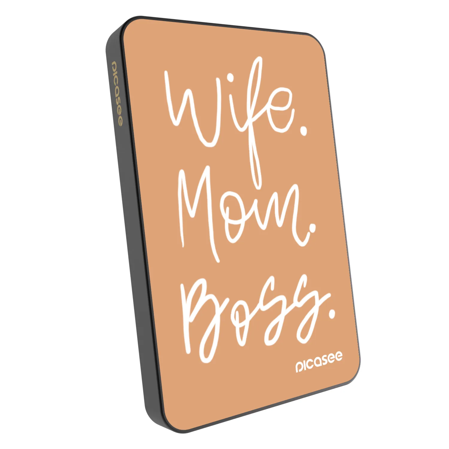Picasee Powerbank mit MagSafe 5 000 mAh Grau - Boss Mama