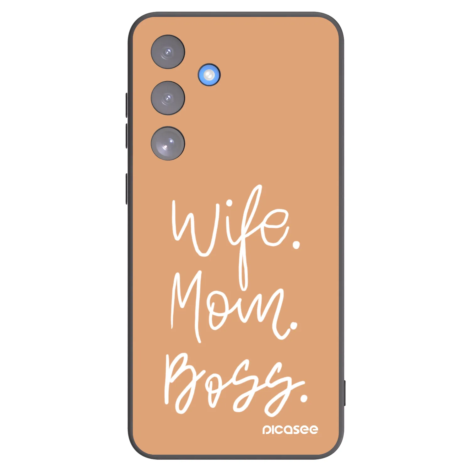 Picasee Samsung Galaxy S25 FE 5G Hülle - Schwarzes Silikon - Boss Mama