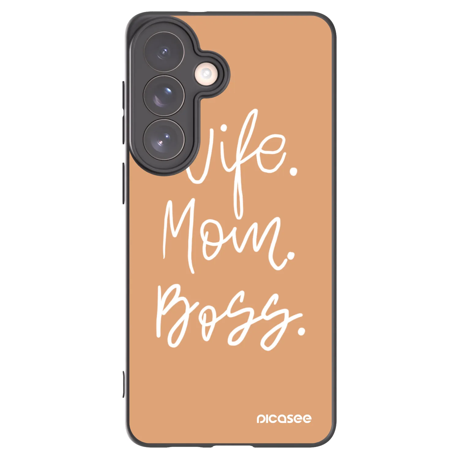 Picasee Samsung Galaxy S26+ Hülle - Schwarzes Silikon - Boss Mama