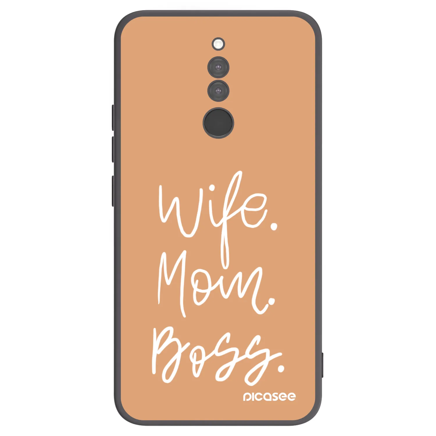 Picasee Xiaomi Redmi 8 Hülle - Schwarzes Silikon - Boss Mama