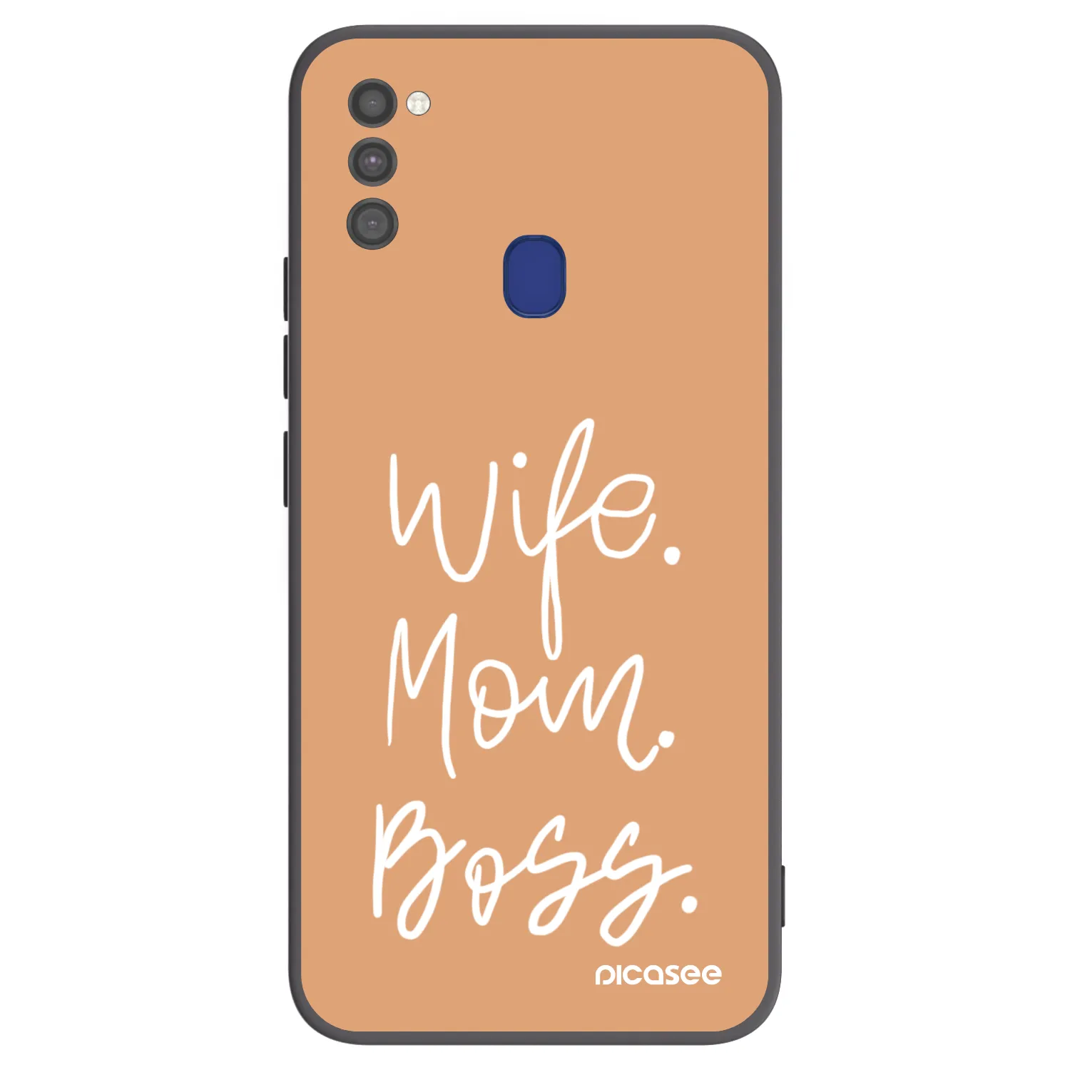 Picasee Samsung Galaxy M21 M215F Hülle - Schwarzes Silikon - Boss Mama