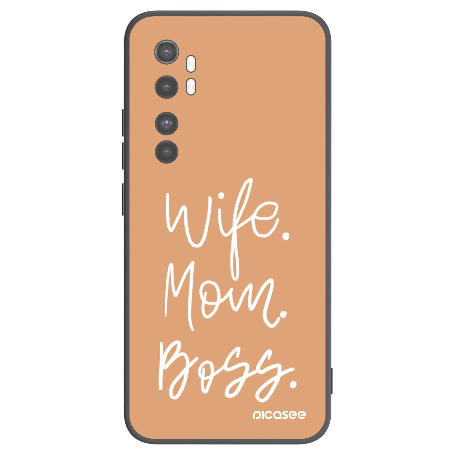 Picasee Xiaomi Mi Note 10 Lite Hülle - Schwarzes Silikon - Boss Mama
