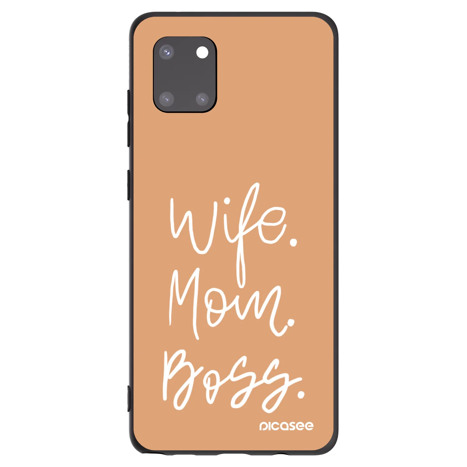Picasee Samsung Galaxy Note 10 Lite N770F Hülle - Schwarzes Silikon - Boss Mama