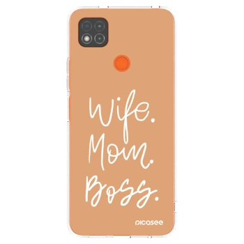 Picasee Xiaomi Redmi 9C Hülle - Transparentes Silikon - Boss Mama