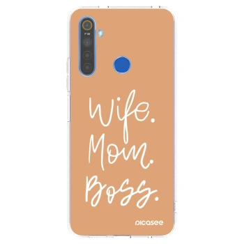 Picasee Realme 5 Hülle - Transparentes Silikon - Boss Mama