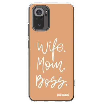 Picasee Xiaomi Redmi Note 10 Hülle - Transparentes Silikon - Boss Mama