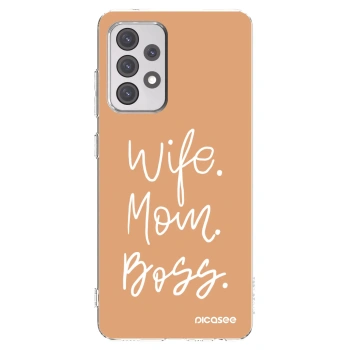 Picasee Samsung Galaxy A52 5G A525F Hülle - Transparentes Silikon - Boss Mama