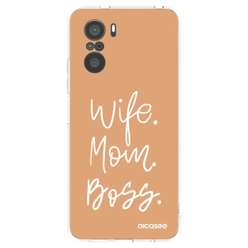 Picasee Xiaomi Poco F3 Hülle - Transparentes Silikon - Boss Mama