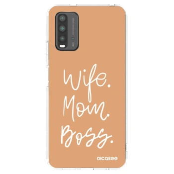 Picasee Xiaomi Redmi 9T Hülle - Transparentes Silikon - Boss Mama