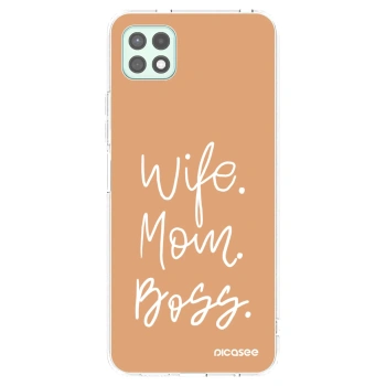 Picasee Samsung Galaxy A22 A226B 5G Hülle - Transparentes Silikon - Boss Mama