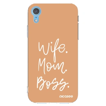 Picasee Apple iPhone XR Hülle - Transparentes Silikon - Boss Mama