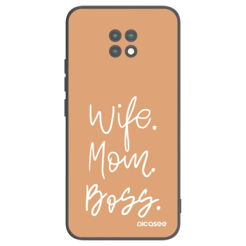 Picasee Xiaomi Redmi Note 9T Hülle - Schwarzes Silikon - Boss Mama