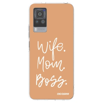 Picasee Vivo X60 Pro 5G Hülle - Transparentes Silikon - Boss Mama
