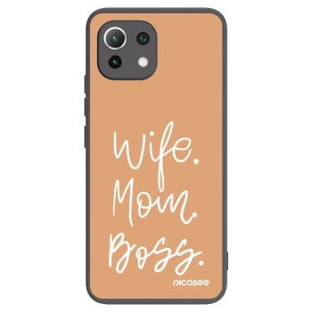 Picasee Xiaomi 11 Lite 5G NE Hülle - Schwarzes Silikon - Boss Mama