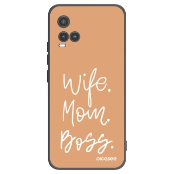 Picasee Vivo Y33s Hülle - Schwarzes Silikon - Boss Mama