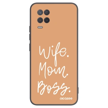 Picasee Realme 8 5G Hülle - Schwarzes Silikon - Boss Mama