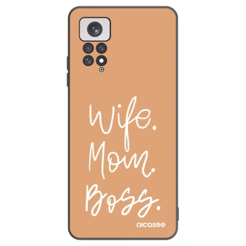 Picasee Xiaomi Redmi Note 11 Hülle - Schwarzes Silikon - Boss Mama
