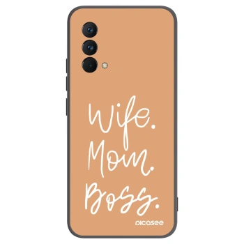 Picasee Realme GT Master Edition 5G Hülle - Schwarzes Silikon - Boss Mama