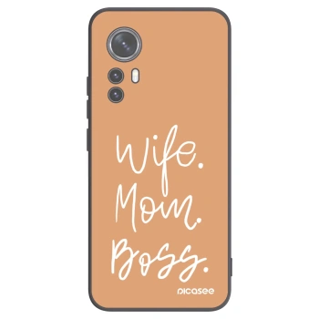 Picasee Xiaomi 12X Hülle - Schwarzes Silikon - Boss Mama