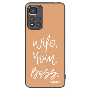Picasee Xiaomi Redmi Note 11 Pro+ 5G Hülle - Schwarzes Silikon - Boss Mama