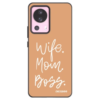 Picasee Xiaomi 13 Lite Hülle - Schwarzes Silikon - Boss Mama