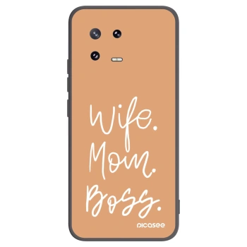 Picasee Xiaomi 13 Pro Hülle - Schwarzes Silikon - Boss Mama