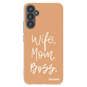 Picasee Samsung Galaxy A34 5G A346B Hülle - Transparentes Silikon - Boss Mama