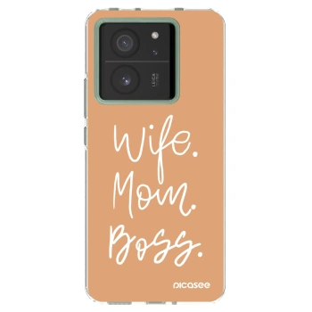 Picasee Xiaomi 13T Pro Hülle - Transparentes Silikon - Boss Mama