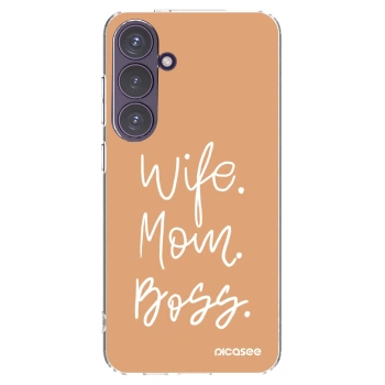 Picasee Samsung Galaxy S24+ S926B 5G Hülle - Transparentes Silikon - Boss Mama