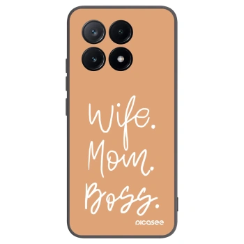 Picasee Xiaomi Poco X6 Pro Hülle - Schwarzes Silikon - Boss Mama