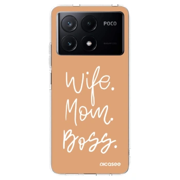 Picasee Xiaomi Poco X6 Pro Hülle - Transparentes Silikon - Boss Mama