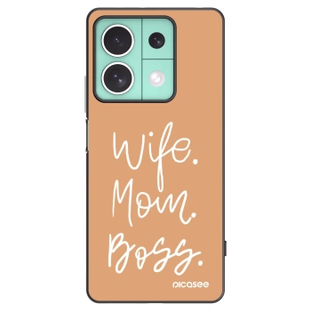 Picasee Xiaomi Redmi Note 13 5G Hülle - Schwarzes Silikon - Boss Mama