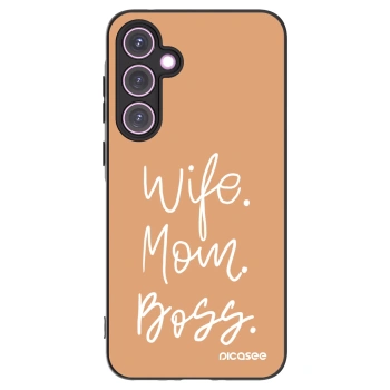 Picasee Samsung Galaxy A35 5G A356B Hülle - Schwarzes Silikon - Boss Mama