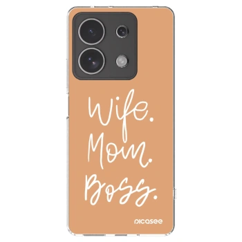 Picasee Xiaomi Redmi Note 13 4G Hülle - Transparentes Silikon - Boss Mama