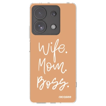 Picasee Xiaomi Redmi Note 13 Pro 4G Hülle - Transparentes Silikon - Boss Mama