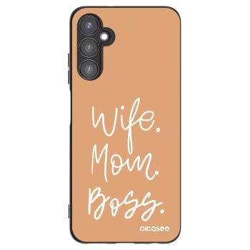 Picasee Samsung Galaxy A05s A057G Hülle - Schwarzes Silikon - Boss Mama