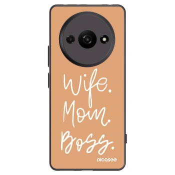 Picasee Xiaomi Redmi A3 Hülle - Schwarzes Silikon - Boss Mama