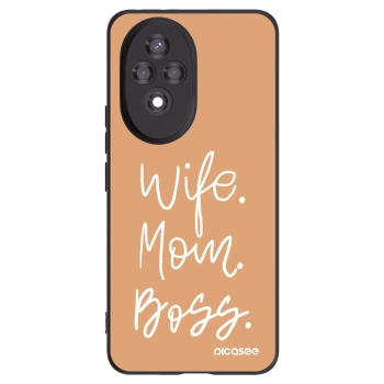 Picasee Honor 200 Pro 5G Hülle - Schwarzes Silikon - Boss Mama