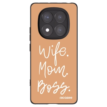 Picasee Xiaomi Redmi Note 14 Pro 5G Hülle - Schwarzes Silikon - Boss Mama