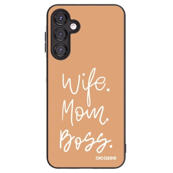 Picasee Samsung Galaxy A16 5G Hülle - Schwarzes Silikon - Boss Mama