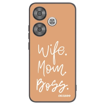 Picasee Xiaomi Poco F6 Hülle - Schwarzes Silikon - Boss Mama