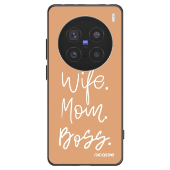 Picasee Vivo X200 Pro Hülle - Schwarzes Silikon - Boss Mama