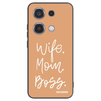 Picasee Xiaomi Redmi Note 14S Hülle - Schwarzes Silikon - Boss Mama