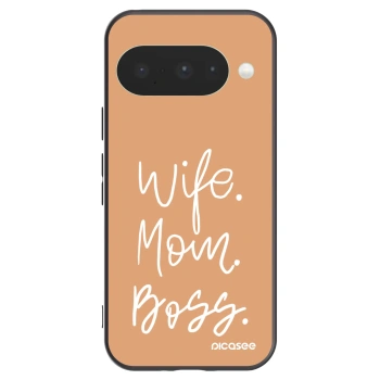 Picasee Google Pixel 10 Hülle - Schwarzes Silikon - Boss Mama