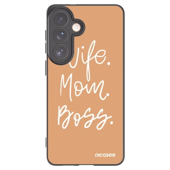 Picasee Samsung Galaxy S26+ Hülle - Schwarzes Silikon - Boss Mama